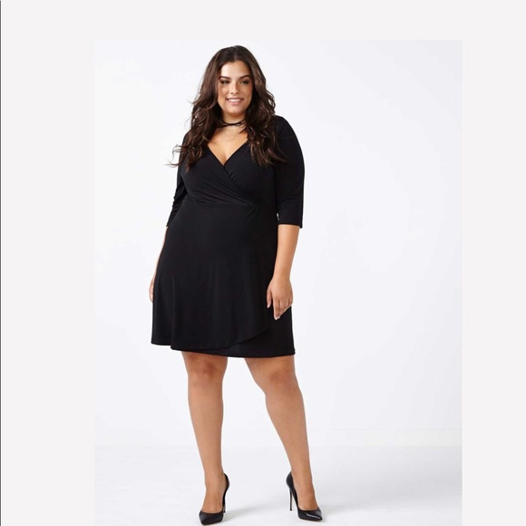 Pennington black wrap dress